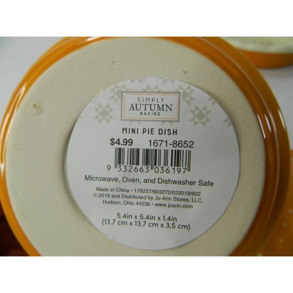 Mini Pie Dish Set Of 4 Individual Serving Casserole, Baking, Shepherds 5.5" Oven - Picture 7 of 10